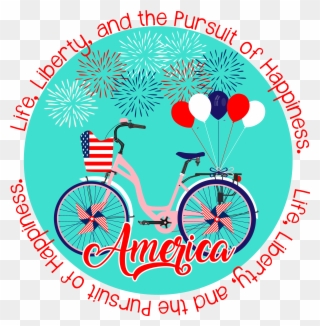 Bike Clipart 4th July - Png Download