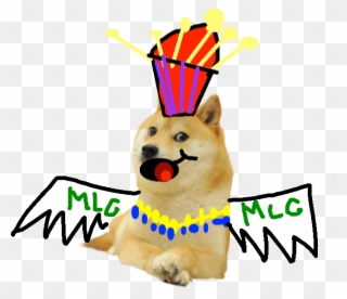Fliing King Doge - Doge Meme Transparent Clipart