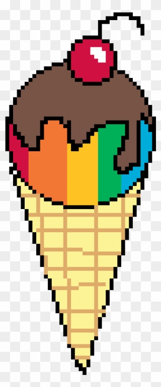 Rainbow Icecream By Anonymous - Ice Cream Cone Clipart