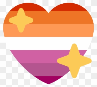 Pride Heart Emoji Discord - Lesbian Flag Heart Discord Clipart