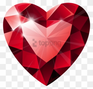 Diamond Png Red - Ruby Heart Clipart