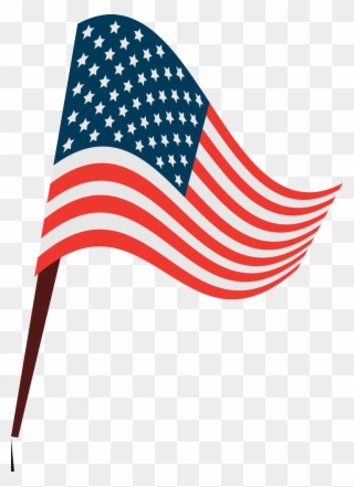American Flag On Pole Png - Usa Flag Png Wave Clipart