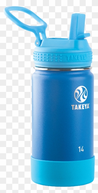 Takeya Actives Kids Stainless Steel Water Bottle W/straw - Water Bottle For Older Kids Clipart