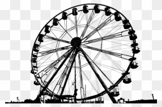 Ferris Wheel Amusement Park Silhouette Amusement - Ferris Wheel Silhouette Clipart
