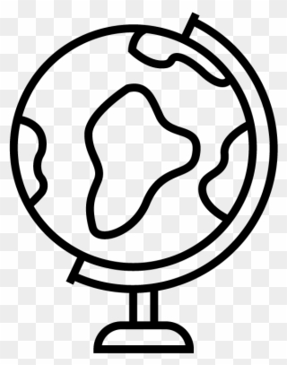 Beautiful Campus - Outline Globe Png Icon Clipart
