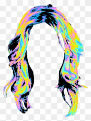 #hair #rainbowhair #wig #multicolour - Picsart Photo Studio Clipart