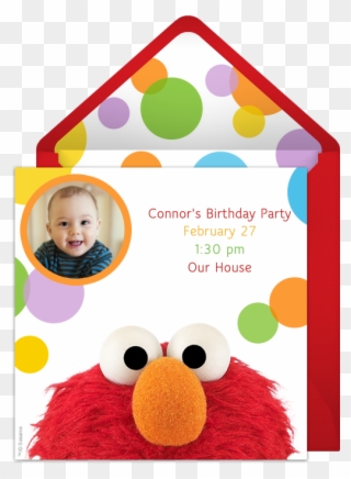 Free Elmo Birthday Party Invitations Clipart