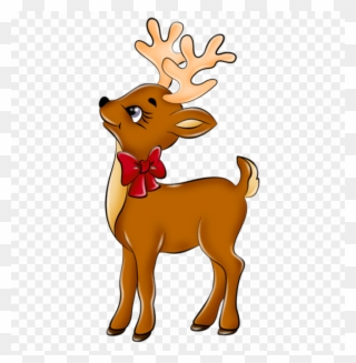 Cute Reindeer Png - Un Renne De Noel Clipart