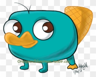Cute Perry The Platypus, Phineas And Ferb, Disney Fun, - Cute Baby Platypus Cartoon Clipart