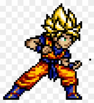Super Saiyan Goku Png Dragon Ball Pixel Art Clipart