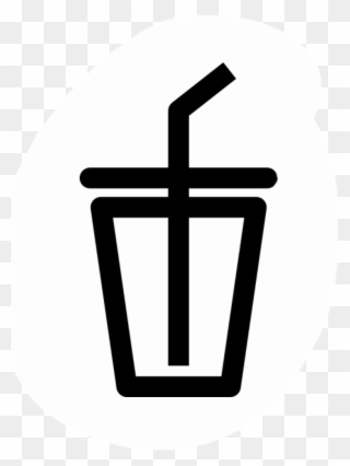 #food #drink #water #boba #freetoedit - Drink Icon Black And White Clipart