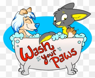 Wash Your Paws - Cartoon Clipart