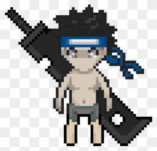 Zabuza *complete* By Awesometoad - Touhou Chibi Pixel Art Clipart