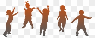Parent And Child Png - Children Dancing Silhouette Clipart