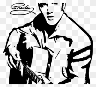 Download Elvis Presley In Black And White Clipart Full Size Clipart 4945431 Pinclipart