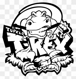 Tupelo T Rex Logo Black And White - Team T Rex Clipart