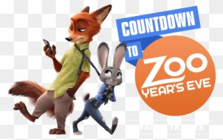 Image Countdown To Zoo Year S Eve - Zootropolis Bunny And Fox Clipart