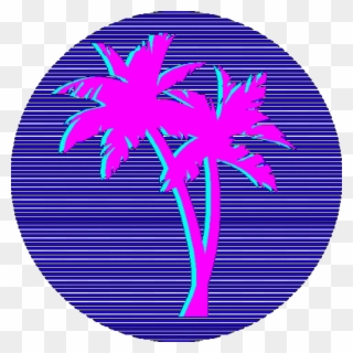 ##vaporware #vaporwave #aesthetic #palmeras - Vaporwave Palm Tree Png Clipart