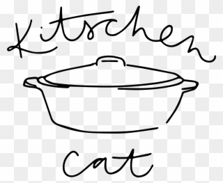 Kitschen Cat - Line Art Clipart