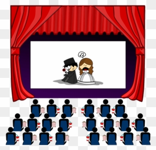 Theatre Clipart Stage - Theatre Curtains Clip Art - Png Download