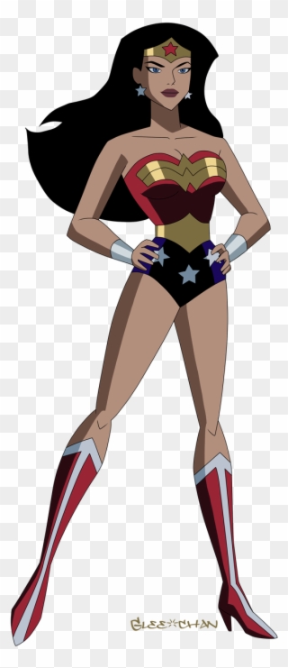 Sassy Wonder Woman By Glee Wonder Woman Clipart Cute - Wonder Woman Justice League Animated Series - Png Download