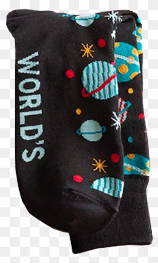 Planets World's Best Dad Socks - Sock Clipart