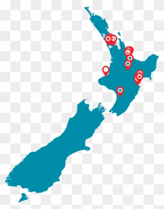 New Zealand Map Basic Clipart