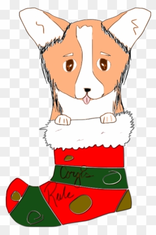 Cute Corgi Christmas Messages Sticker-4 - Cat Yawns Clipart