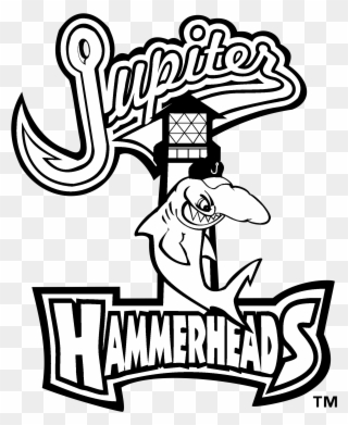 Jupiter Hammerheads Logo Black And White - Jupiter Hammerheads Logo Clipart