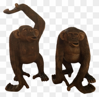 Collection Of Free Chimpanzee Drawing Download On - Statue Clipart