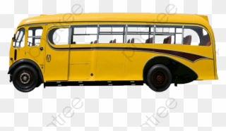 Bus Clipart Vintage - Bus School Psd - Png Download