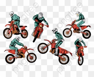 Cross Country Clip Art Transparent - Off Road Motorbike Vector - Png Download