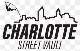 Charlotte Skyline Silhouette Png - Pole Vault Silhouette Clipart