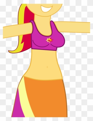 Stomach Clipart Belly Button - My Little Pony Equestria Girls Sunset Shimmer Tummy - Png Download