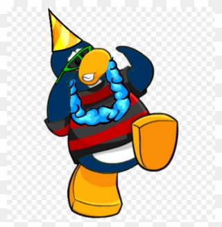 Club Penguin Blue Lei Png Image With Transparent Background - Cartoon Clipart