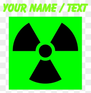 Custom Green Radioactive Sign Mousepad - Radiation Symbol Clipart
