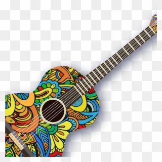 Ukulele Pattern Creative Guitar Vector Acoustic - Guitar Abstract Background Clipart