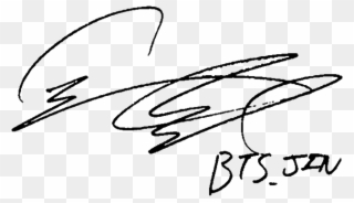 Jin Seokjin Signature - Bts Persona Photocard Translation Clipart