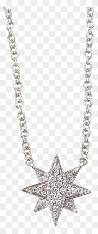 Starburst White Gold And Diamond Necklace - Locket Clipart