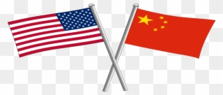 United States And Chinese Flags - Us And China Flag Clipart