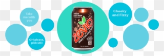 Zevia Ginger Root Beer Zero Calorie Soda 12 Oz Cans - Soft Drink Clipart