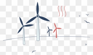 Ahead With Wind Power - Wind Turbine Clipart