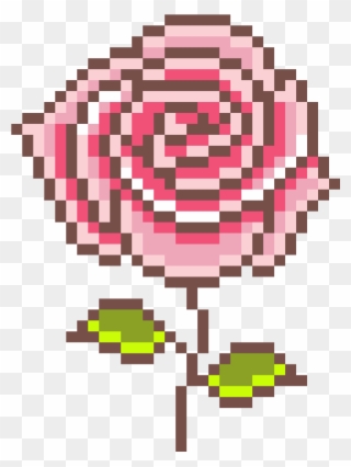 Rose Pixel Art - Mother's Day Pixel Art Clipart