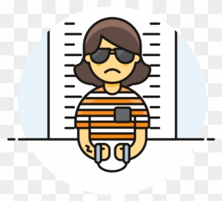115 Prisoner Female Asian - Cartoon Clipart