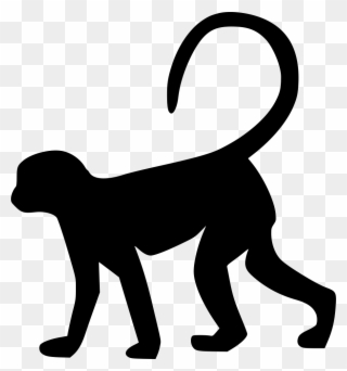 Nature Icon Png - Black Monkey Png File Clipart
