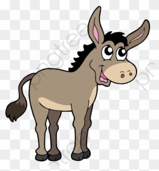 Lovely Clipart Free - Donkey Cute - Png Download