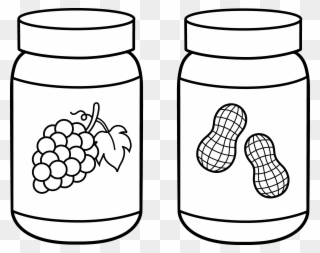 Peanut Butter Drawing Peanut Butter And Jelly Line - Peanut Butter Clipart Black And White - Png Download