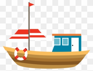Sailing Ship Boat Illustration - Boat Illustration Png Clipart