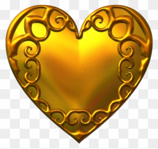 Golden Heart Png Download - Golden Heart Clipart Transparent Png