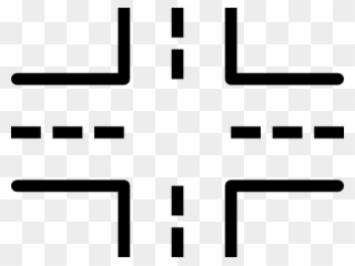 Highway Clipart Intersection - Intersection Icon - Png Download